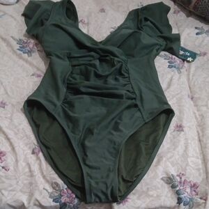 Chic Green One Piece Swimsuit